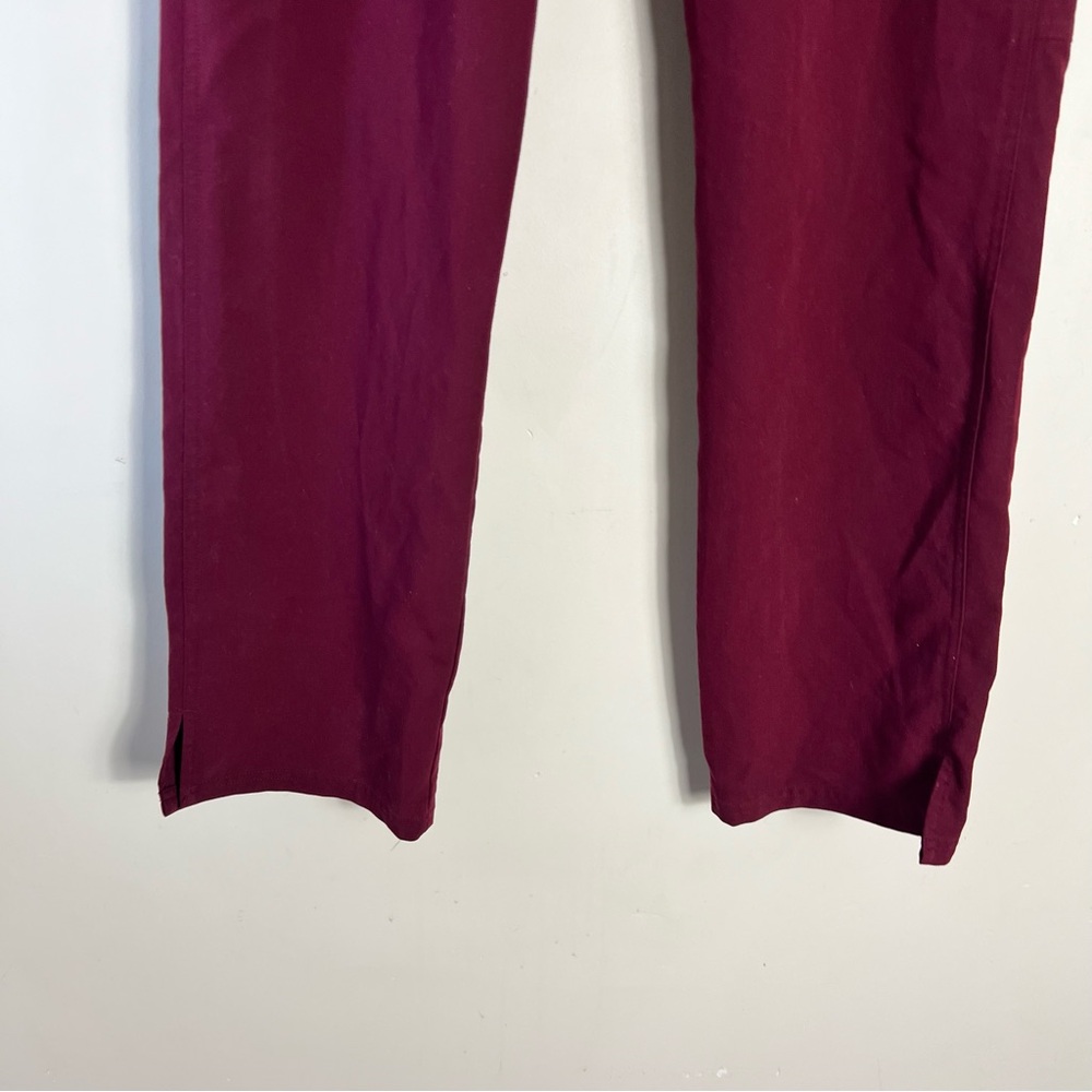 FIGS Kade Cargo Scrub Pants Women Anti-Wrinkle Medical Burgundy Size Large Tall - Picture 10 of 16